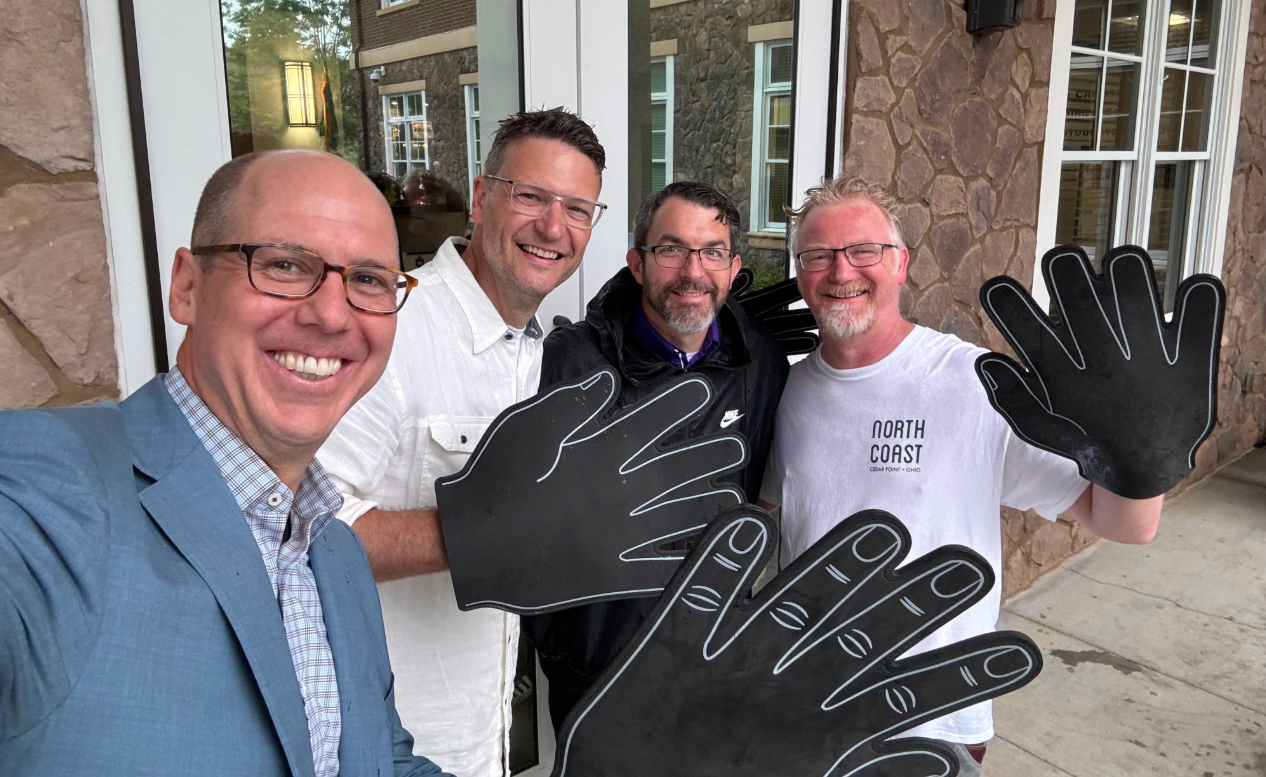 Members at a BBQ event
